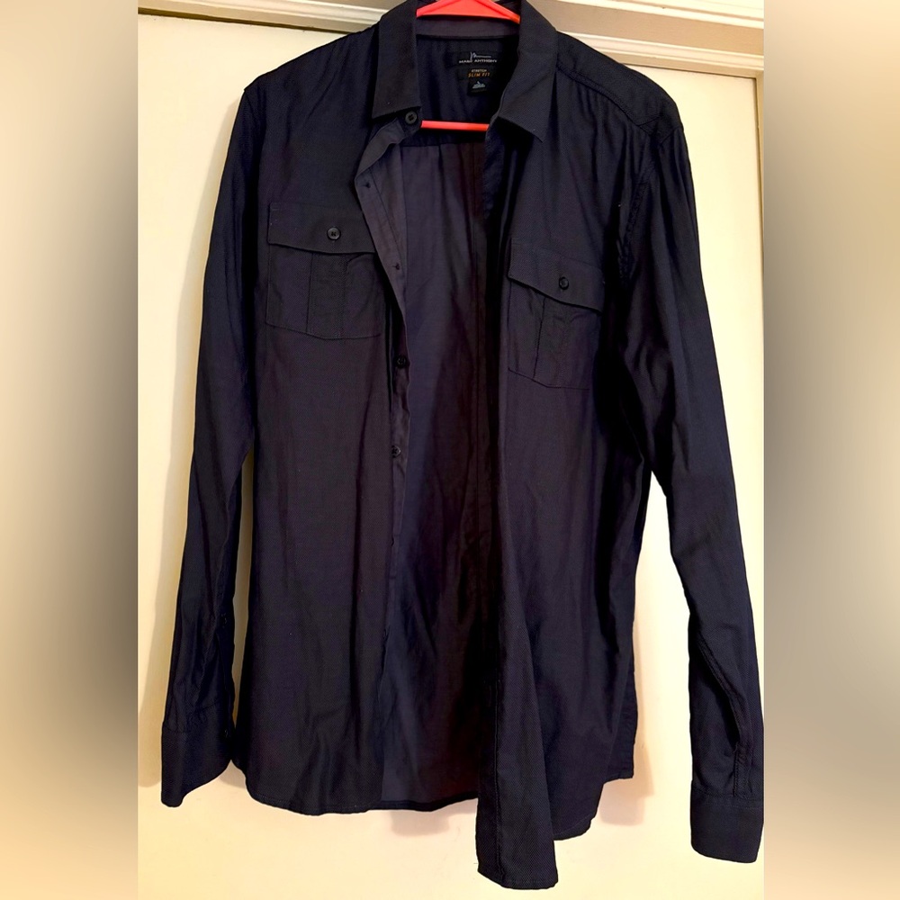EUC worn once Marc Anthony Dark Blue Shirt 👔